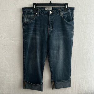 Baby Phat Fashions Silver Label Capri Jeans Womens 18 Cuffed Stretch Y2K